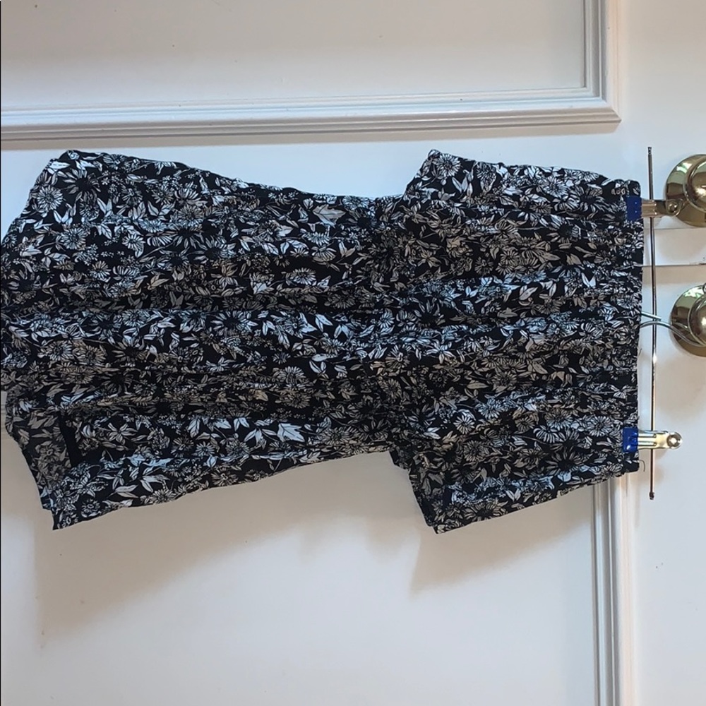 black and white floral dress